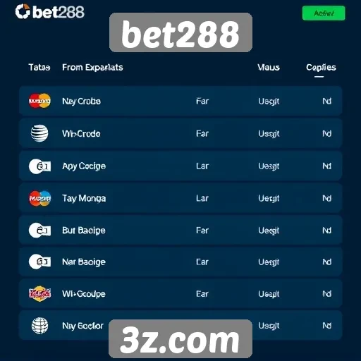 Bet288: opções de pagamento disponíveis