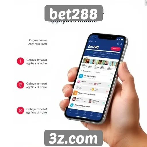 Funcionalidades do aplicativo móvel bet288
